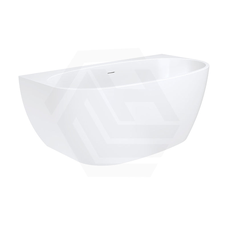 Fienza Keeto Acrylic Back To Wall Bathtub Overflow Available 1300/1500/1700mm - Gloss White