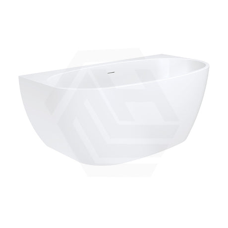 Fienza Keeto 1300/1500/1700mm Acrylic Back To Wall Bathtub Gloss White Overflow Available