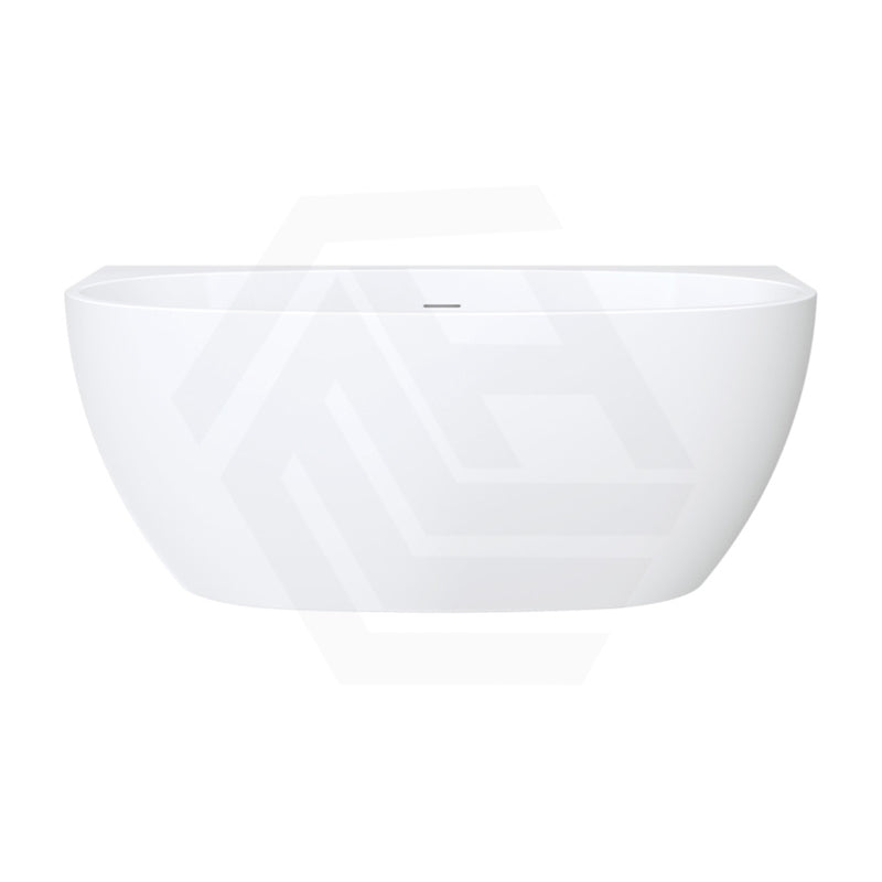 Fienza Keeto Acrylic Back To Wall Bathtub Overflow Available 1300/1500/1700mm - Gloss White