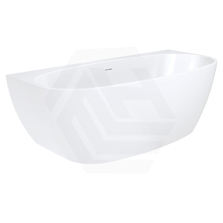 Fienza Keeto 1300/1500/1700mm Acrylic Back To Wall Bathtub Gloss White Overflow Available