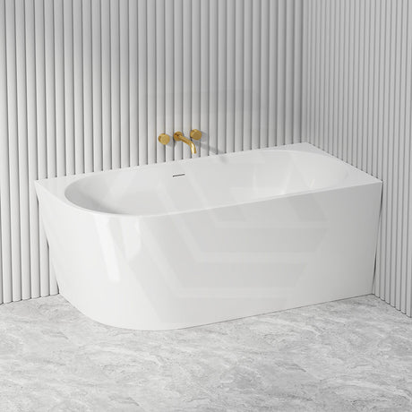 Fienza Isabella 1500/1700mm Acrylic Left/Right Corner Bathtub with Overflow Gloss/Matt White