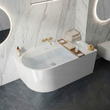 Fienza Isabella Acrylic Left/Right Corner Bathtub with Overflow 1500/1700mm - Gloss White / Matt White
