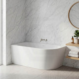 Fienza Isabella Acrylic Left/Right Corner Bathtub with Overflow 1500/1700mm - Gloss White / Matt White