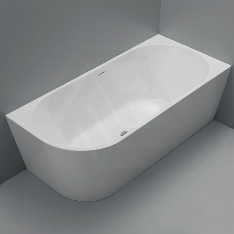 Fienza Isabella Acrylic Left/Right Corner Bathtub with Overflow 1500/1700mm - Gloss White / Matt White