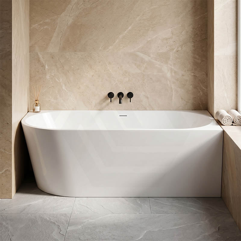 Fienza Isabella Acrylic Left/Right Corner Bathtub with Overflow 1500/1700mm - Gloss White / Matt White