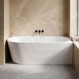 Fienza Isabella Acrylic Left/Right Corner Bathtub with Overflow 1500/1700mm - Gloss White / Matt White