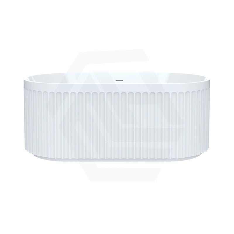 Fienza Eleanor Acrylic Oval Freestanding Bathtub with Overflow 1500/1700mm - Gloss White