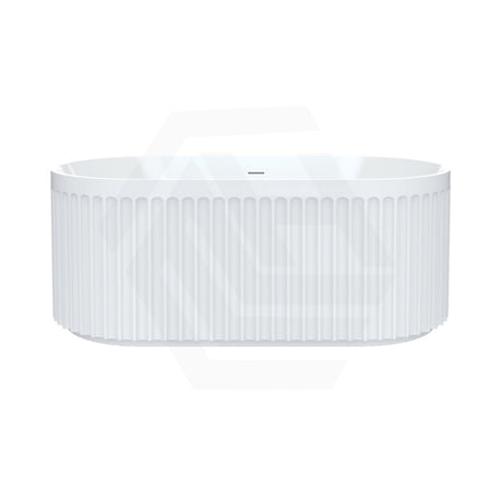 Fienza Eleanor 1500/1700mm Acrylic Oval Freestanding Bathtub with Overflow Gloss White