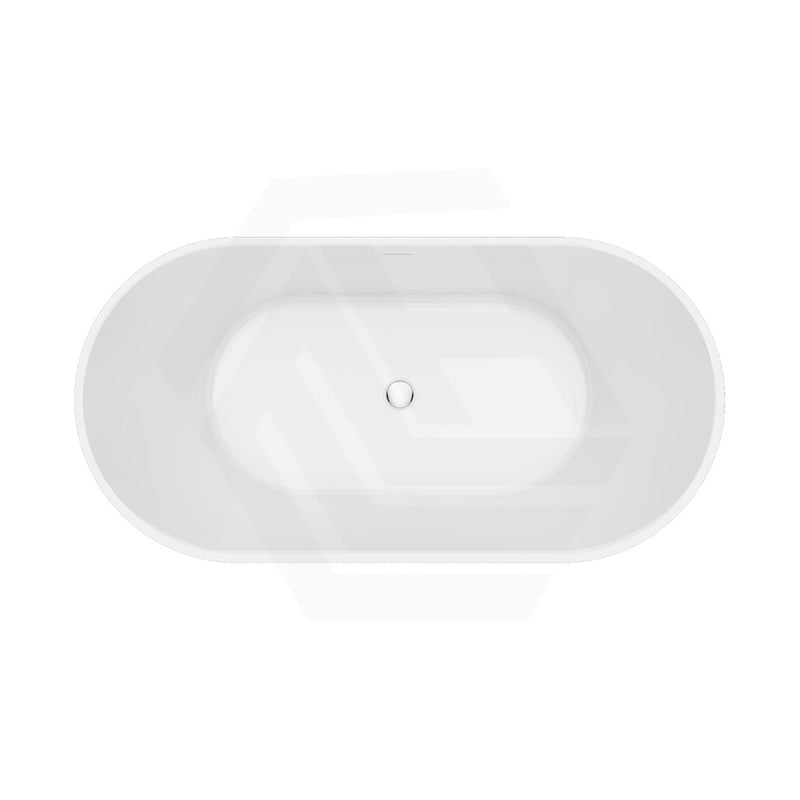 Fienza Eleanor Acrylic Oval Freestanding Bathtub with Overflow 1500/1700mm - Gloss White