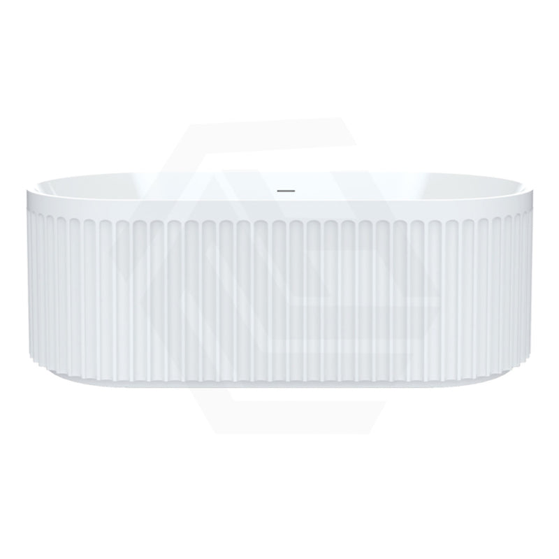 Fienza Eleanor Acrylic Oval Freestanding Bathtub with Overflow 1500/1700mm - Gloss White