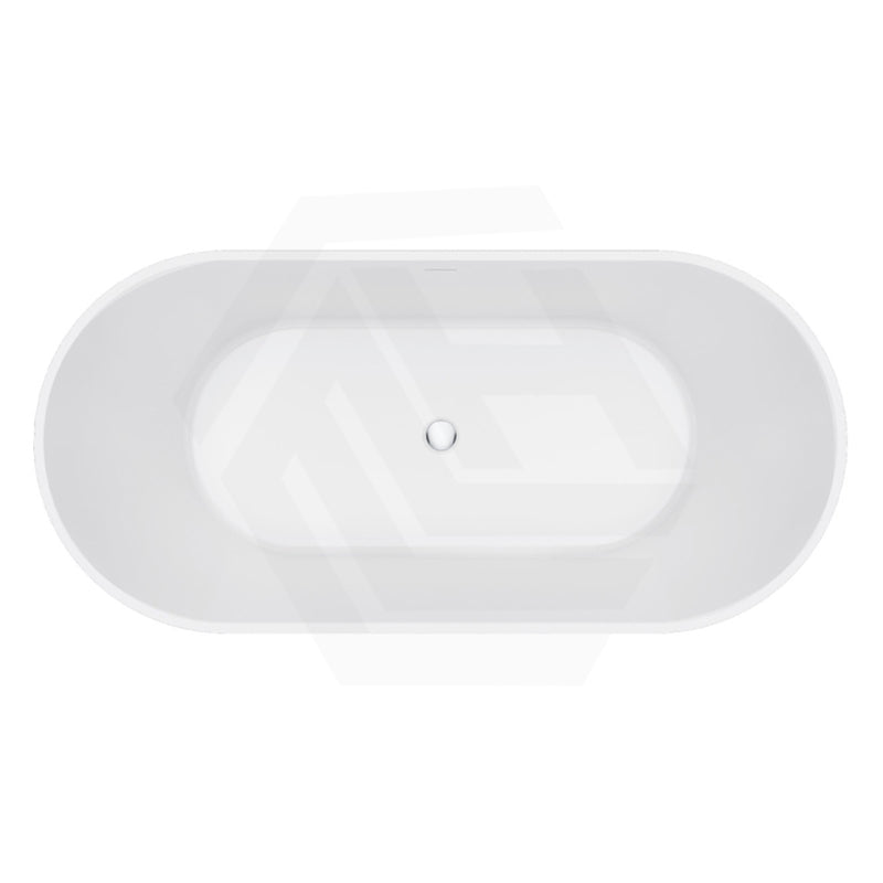 Fienza Eleanor Acrylic Oval Freestanding Bathtub with Overflow 1500/1700mm - Gloss White