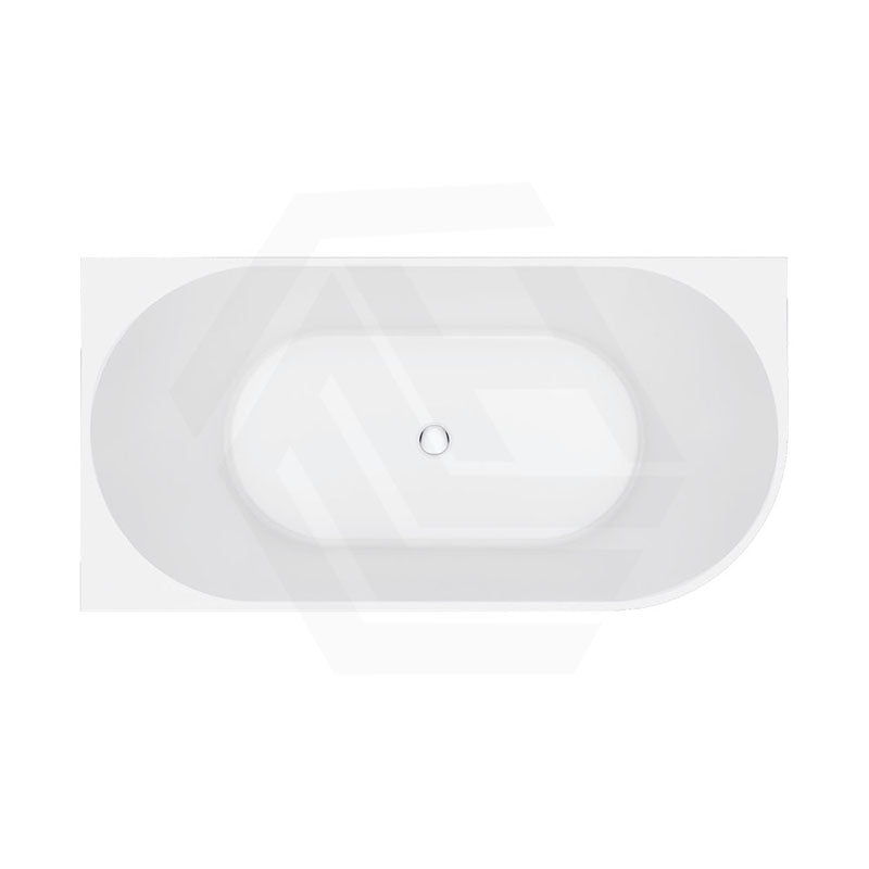 Fienza Eleanor Acrylic Fluted Left/Right Corner Bathtub Overflow Available 1500mm - Gloss White