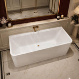 Fienza Delta Acrylic Back To Wall Bathtub with Overflow 1700mm - Gloss White