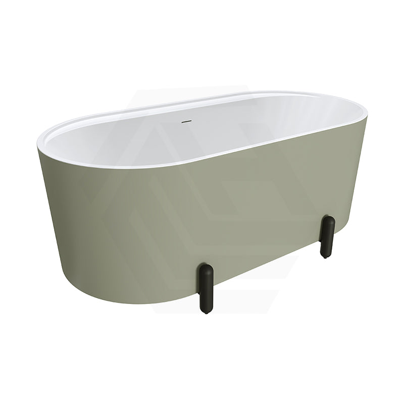 Fienza Aluca Acrylic Oval Freestanding Bathtub with Overflow & Adjustable Legs 1500/1700mm - Variant Colour