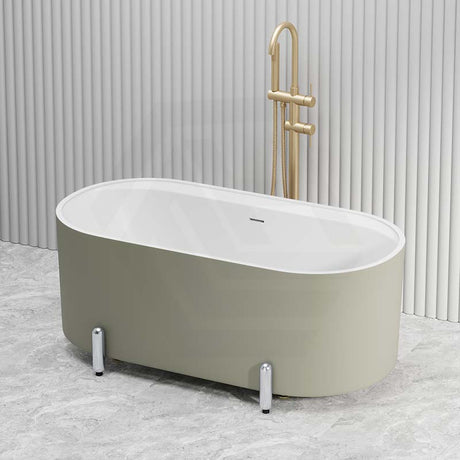 Fienza Aluca 1500/1700mm Acrylic Oval Freestanding Bathtub with Overflow & Adjustable Legs Variant Colour Available