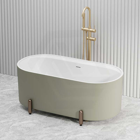 Fienza Aluca 1500/1700mm Acrylic Oval Freestanding Bathtub with Overflow & Adjustable Legs Variant Colour Available