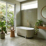 Fienza Aluca Acrylic Oval Freestanding Bathtub with Overflow & Adjustable Legs 1500/1700mm - Variant Colour