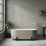 Fienza Aluca Acrylic Oval Freestanding Bathtub with Overflow & Adjustable Legs 1500/1700mm - Variant Colour