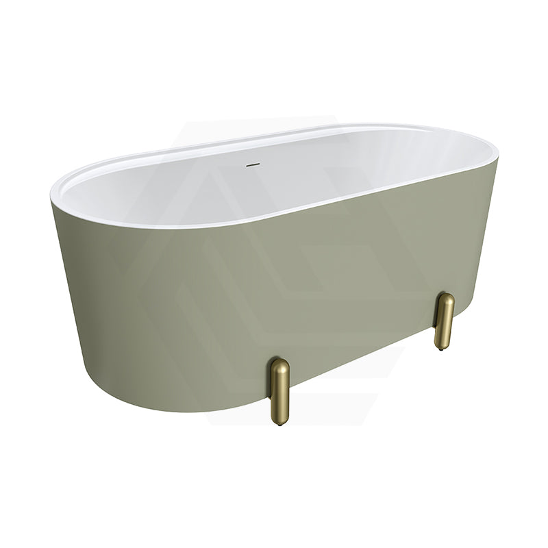 Fienza Aluca Acrylic Oval Freestanding Bathtub with Overflow & Adjustable Legs 1500/1700mm - Variant Colour