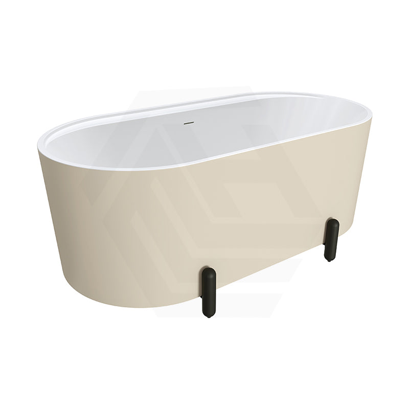 Fienza Aluca Acrylic Oval Freestanding Bathtub with Overflow & Adjustable Legs 1500/1700mm - Variant Colour
