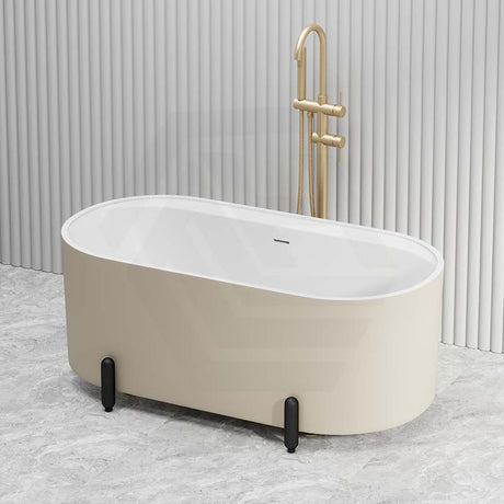 Fienza Aluca 1500/1700mm Acrylic Oval Freestanding Bathtub with Overflow & Adjustable Legs Variant Colour Available