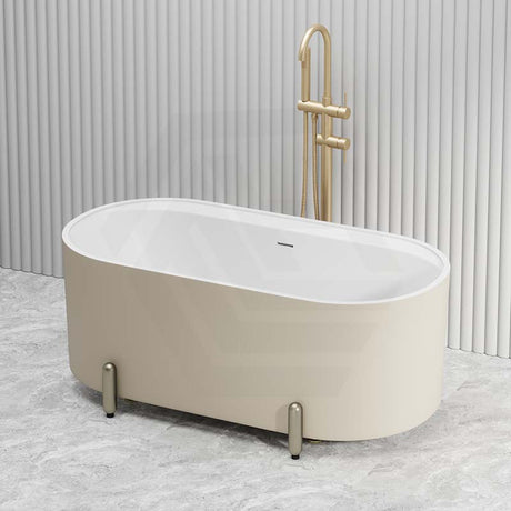 Fienza Aluca 1500/1700mm Acrylic Oval Freestanding Bathtub with Overflow & Adjustable Legs Variant Colour Available