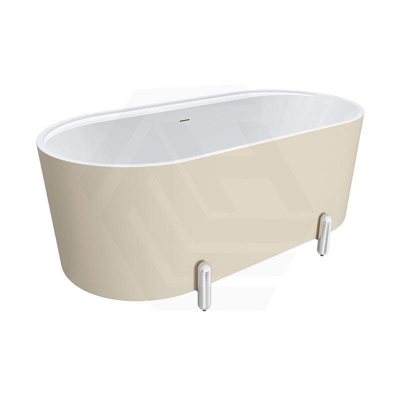 Fienza Aluca Acrylic Oval Freestanding Bathtub with Overflow & Adjustable Legs 1500/1700mm - Variant Colour
