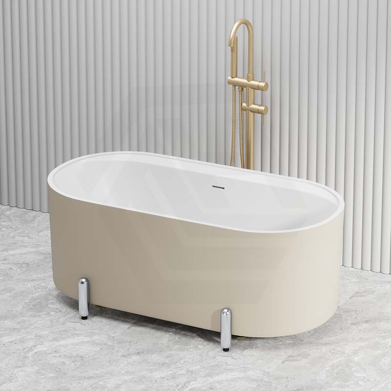 Fienza Aluca Acrylic Oval Freestanding Bathtub with Overflow & Adjustable Legs 1500/1700mm - Variant Colour