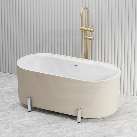 Fienza Aluca 1500/1700mm Acrylic Oval Freestanding Bathtub with Overflow & Adjustable Legs Variant Colour Available