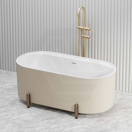 Fienza Aluca 1500/1700mm Acrylic Oval Freestanding Bathtub with Overflow & Adjustable Legs Variant Colour Available