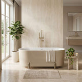 Fienza Aluca Acrylic Oval Freestanding Bathtub with Overflow & Adjustable Legs 1500/1700mm - Variant Colour