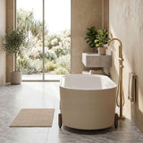 Fienza Aluca Acrylic Oval Freestanding Bathtub with Overflow & Adjustable Legs 1500/1700mm - Variant Colour
