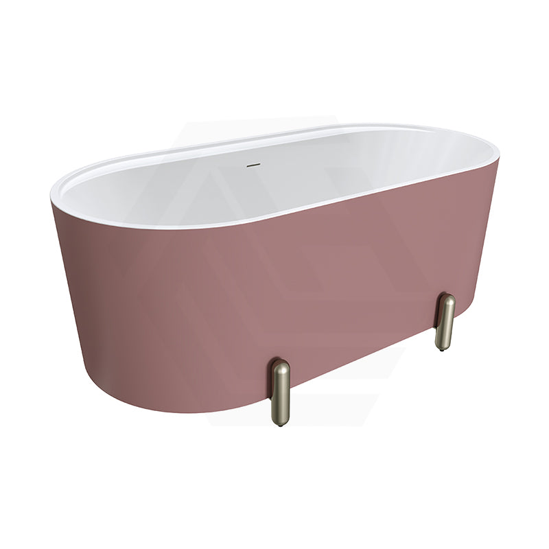 Fienza Aluca Acrylic Oval Freestanding Bathtub with Overflow & Adjustable Legs 1500/1700mm - Variant Colour
