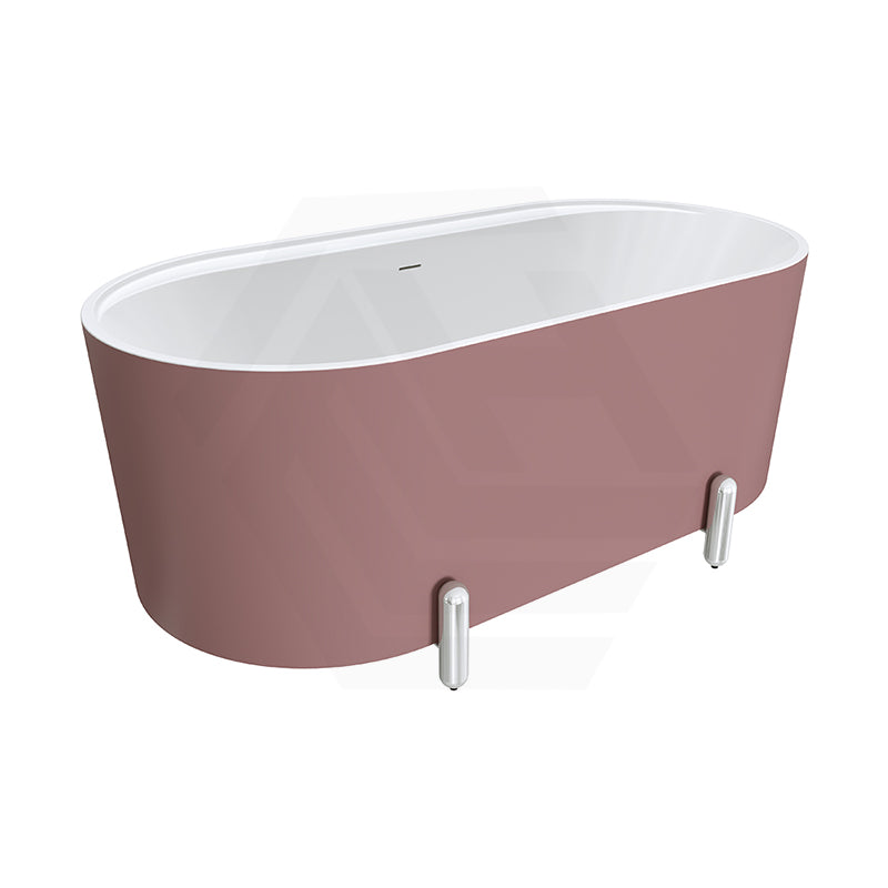 Fienza Aluca Acrylic Oval Freestanding Bathtub with Overflow & Adjustable Legs 1500/1700mm - Variant Colour