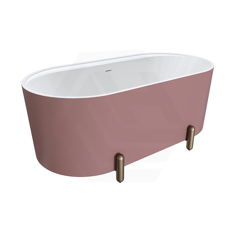 Fienza Aluca Acrylic Oval Freestanding Bathtub with Overflow & Adjustable Legs 1500/1700mm - Variant Colour