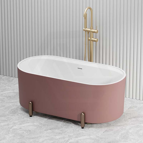 Fienza Aluca 1500/1700mm Acrylic Oval Freestanding Bathtub with Overflow & Adjustable Legs Variant Colour Available