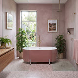 Fienza Aluca Acrylic Oval Freestanding Bathtub with Overflow & Adjustable Legs 1500/1700mm - Variant Colour