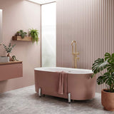 Fienza Aluca Acrylic Oval Freestanding Bathtub with Overflow & Adjustable Legs 1500/1700mm - Variant Colour