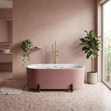 Fienza Aluca Acrylic Oval Freestanding Bathtub with Overflow & Adjustable Legs 1500/1700mm - Variant Colour
