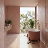Fienza Aluca Acrylic Oval Freestanding Bathtub with Overflow & Adjustable Legs 1500/1700mm - Variant Colour