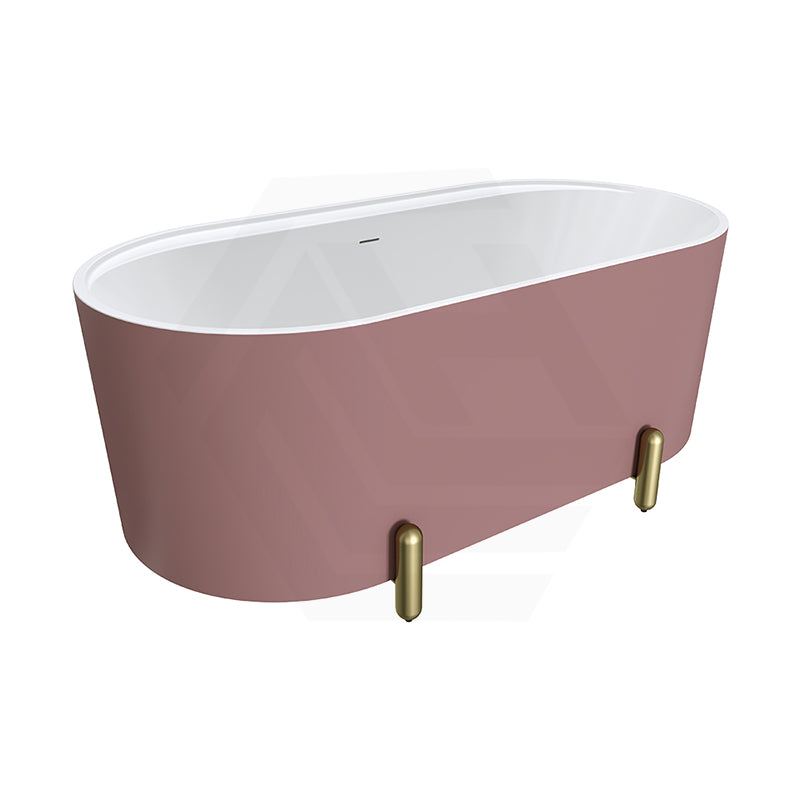 Fienza Aluca Acrylic Oval Freestanding Bathtub with Overflow & Adjustable Legs 1500/1700mm - Variant Colour