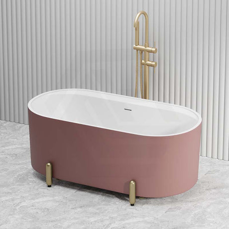 Fienza Aluca 1500/1700mm Acrylic Oval Freestanding Bathtub with Overflow & Adjustable Legs Variant Colour Available