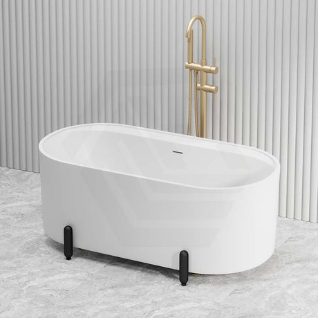 Fienza Aluca 1500/1700mm Acrylic Oval Freestanding Bathtub with Overflow & Adjustable Legs Variant Colour Available