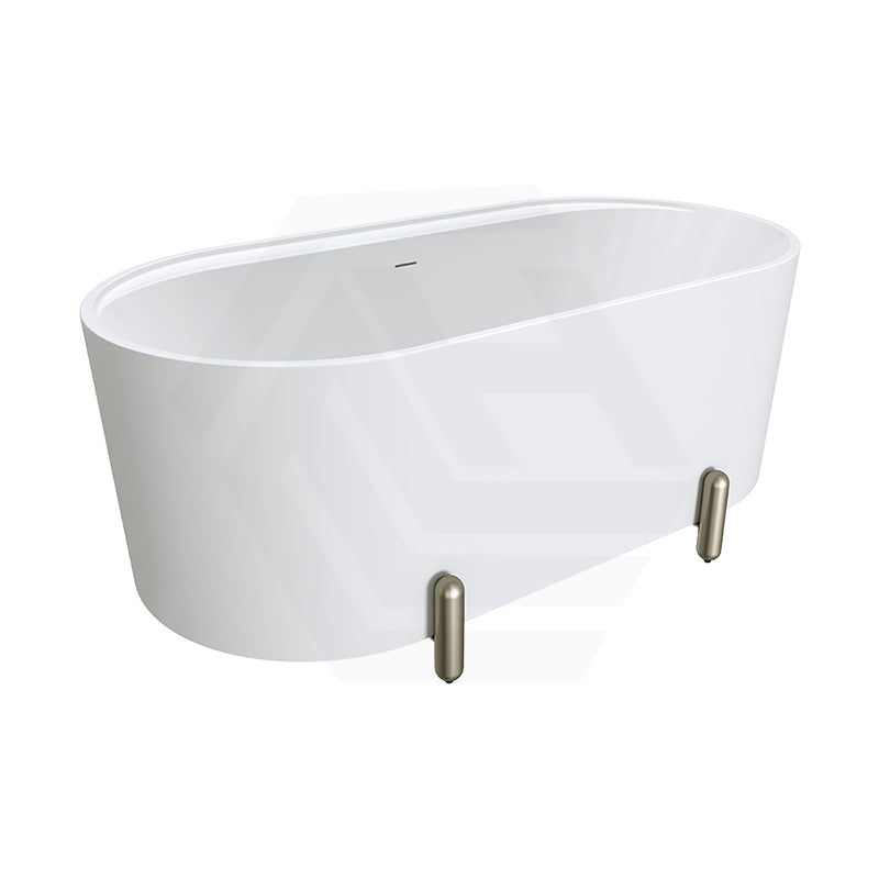 Fienza Aluca Acrylic Oval Freestanding Bathtub with Overflow & Adjustable Legs 1500/1700mm - Variant Colour