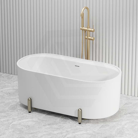 Fienza Aluca 1500/1700mm Acrylic Oval Freestanding Bathtub with Overflow & Adjustable Legs Variant Colour Available