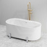 Fienza Aluca Acrylic Oval Freestanding Bathtub with Overflow & Adjustable Legs 1500/1700mm - Variant Colour