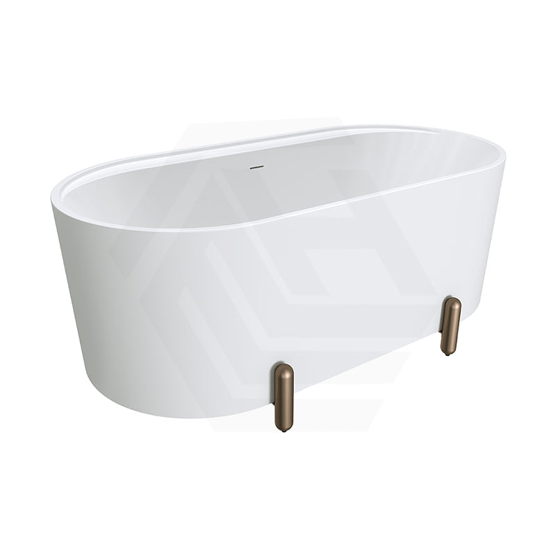 Fienza Aluca Acrylic Oval Freestanding Bathtub with Overflow & Adjustable Legs 1500/1700mm - Variant Colour