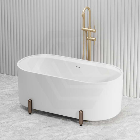 Fienza Aluca 1500/1700mm Acrylic Oval Freestanding Bathtub with Overflow & Adjustable Legs Variant Colour Available