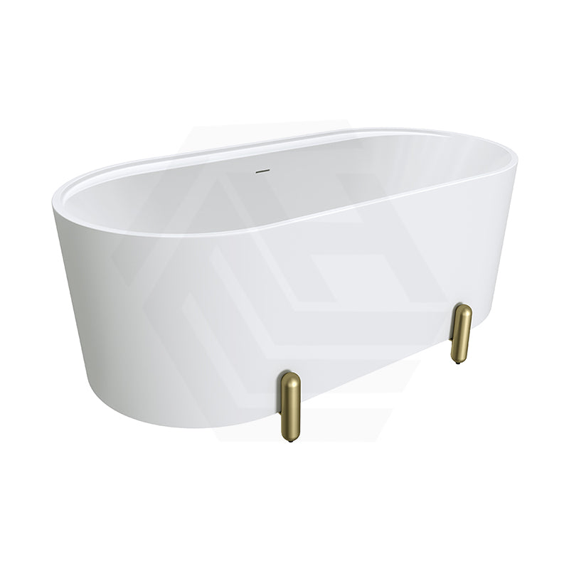 Fienza Aluca Acrylic Oval Freestanding Bathtub with Overflow & Adjustable Legs 1500/1700mm - Variant Colour