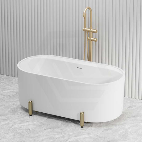 Fienza Aluca 1500/1700mm Acrylic Oval Freestanding Bathtub with Overflow & Adjustable Legs Variant Colour Available